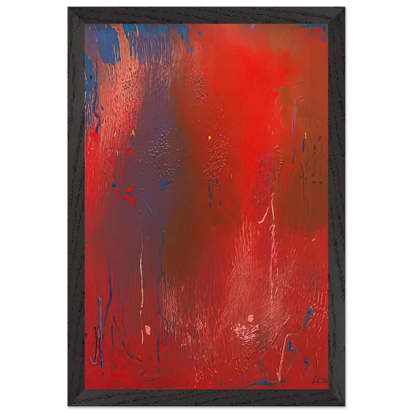 Helen Frankenthaler - Warrior, 1991- Wall Art - 21x29.7 cm / 8x12" - Premium Wooden Framed Poster With Fine Art Paper - White frame