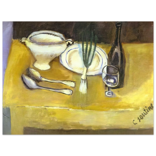 Chaim Soutine - STILL LIFE WITH SOUP TUREEN Fine Art Poster - Default Title