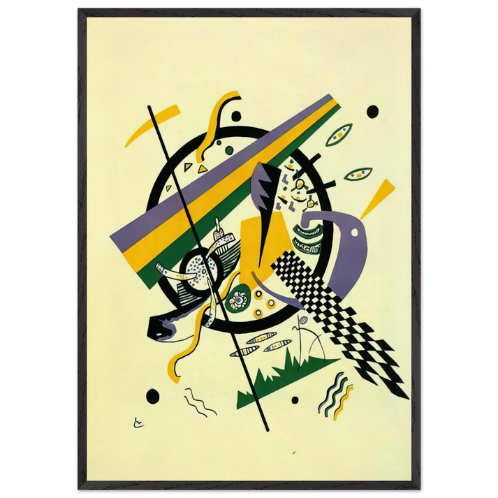 SMALL WORLDS IV 1922 - Wassily Kandinsky 70x100 cm / 28x40 inches Framed Art Print – Black Wooden Frame