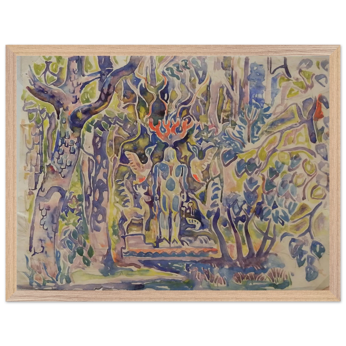Walter Inglis Anderson - Walter Anderson Wall art - 27x35 cm / 11x14 Inches - Premium Wooden Framed Poster With Fine Art Paper - Wood frame