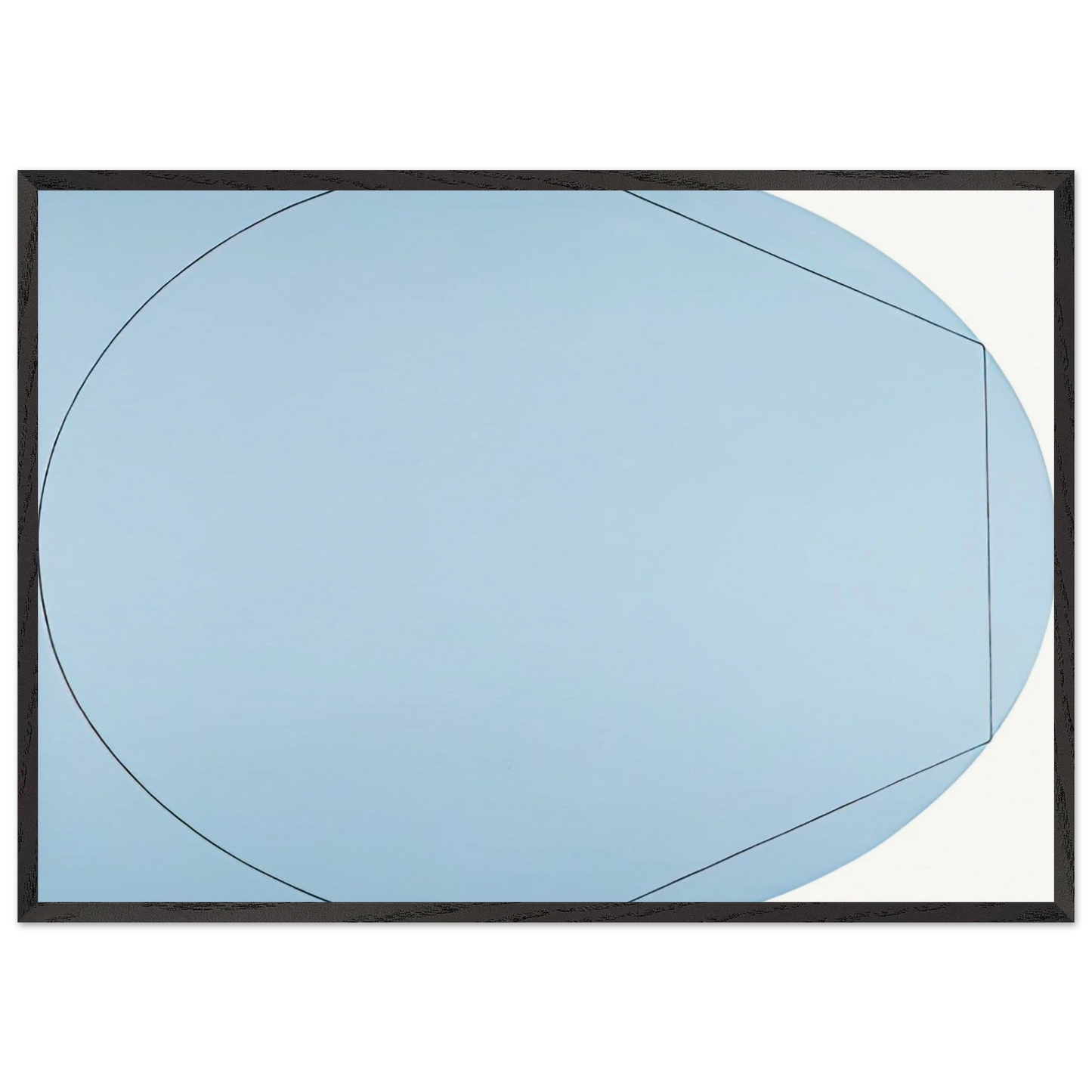 CIRCLE IN AND OUT OF A POLYGON 2 1973 - Robert Mangold Framed Art Print – Black Wooden Frame - Default Title - -Framed Art Print