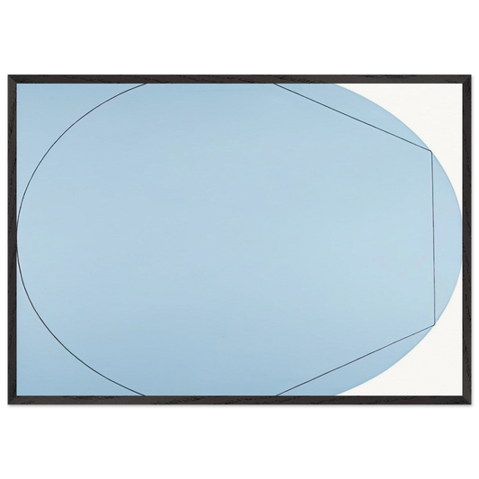 CIRCLE IN AND OUT OF A POLYGON 2 1973 - Robert Mangold Framed Art Print – Black Wooden Frame - Default Title - -Framed Art Print