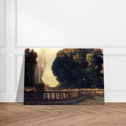 Villa Torlonia, Fountain - John Singer Sargent Brushed Aluminum Print - 70x100 cm / 28x40 inches | John Singer Sargent Aluminum Print | John Singer Sargent Prints