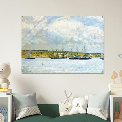 A Parade of Boats - Childe Hassam Acrylic Print - 70x100 cm / 28x40″ inches