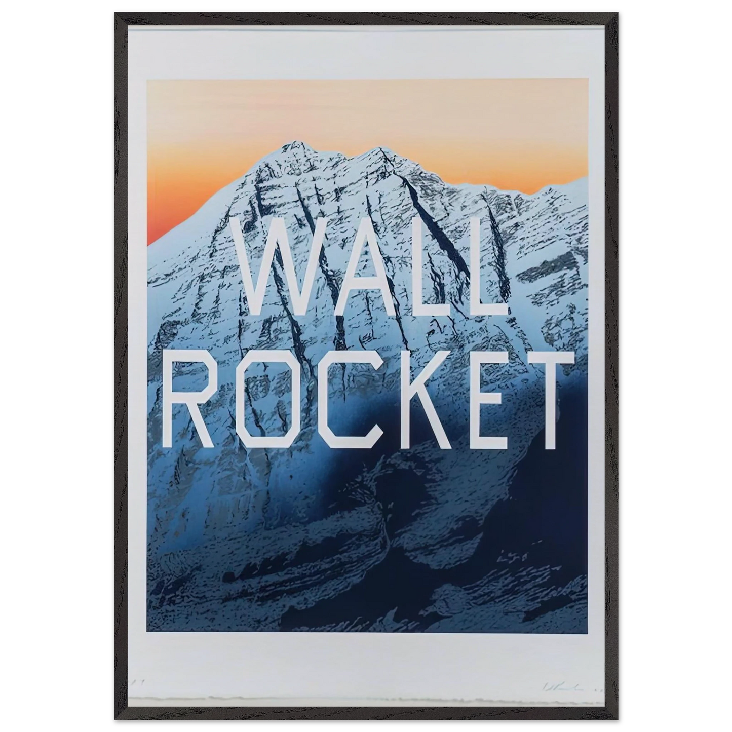 WALL ROCKET 2013 - Edward Ruscha Framed Art Print – Black Wooden Frame - Default Title - -Framed Art Print