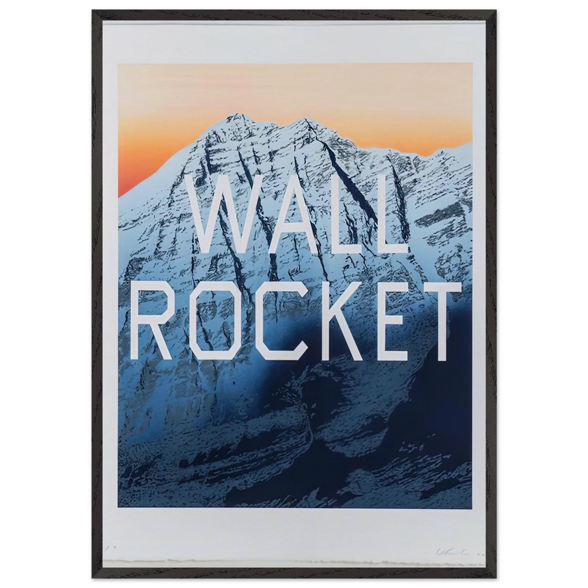WALL ROCKET 2013 - Edward Ruscha Framed Art Print – Black Wooden Frame - Default Title - -Framed Art Print