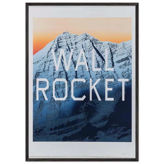 WALL ROCKET 2013 - Edward Ruscha Framed Art Print – Black Wooden Frame - Default Title - -Framed Art Print
