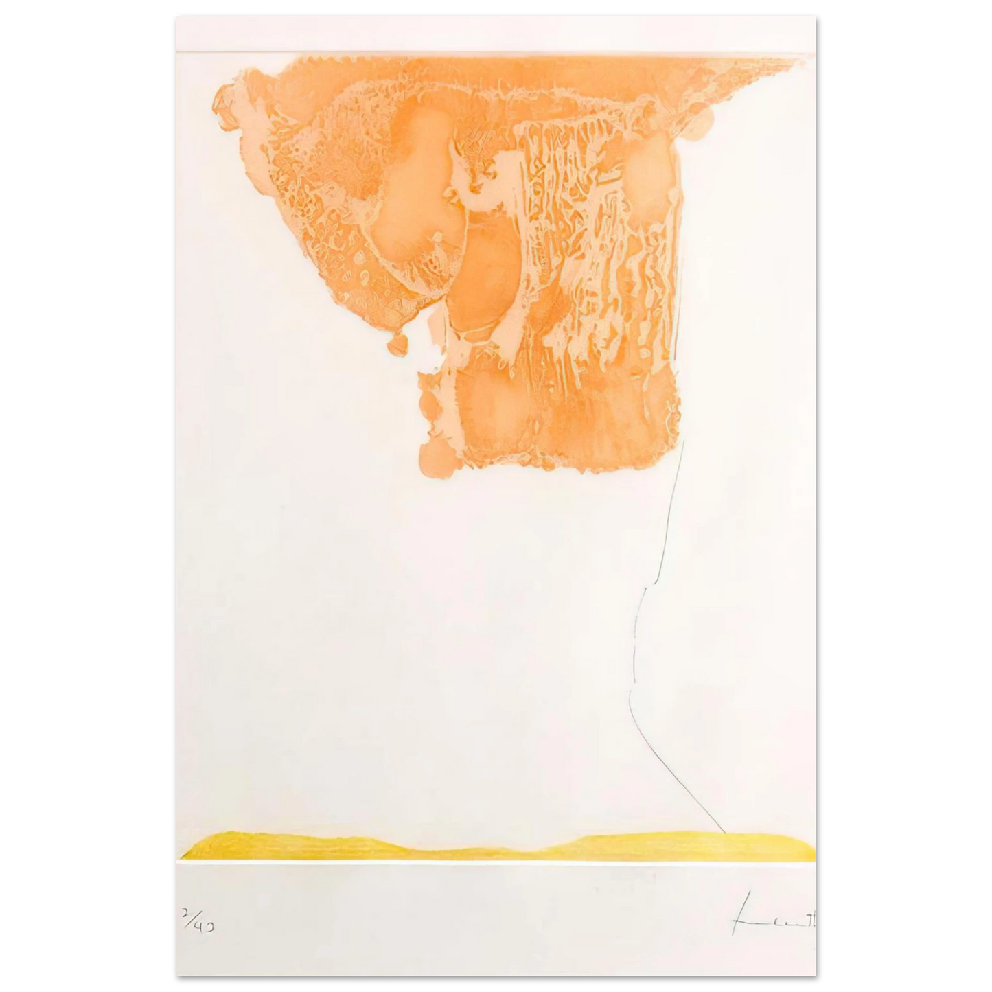 Helen Frankenthaler - Pranzo Italiano - 1973 Wall art - A2 (42 x 59.4  cm) - Premium Wooden Framed Poster With Fine Art Paper - Wood frame