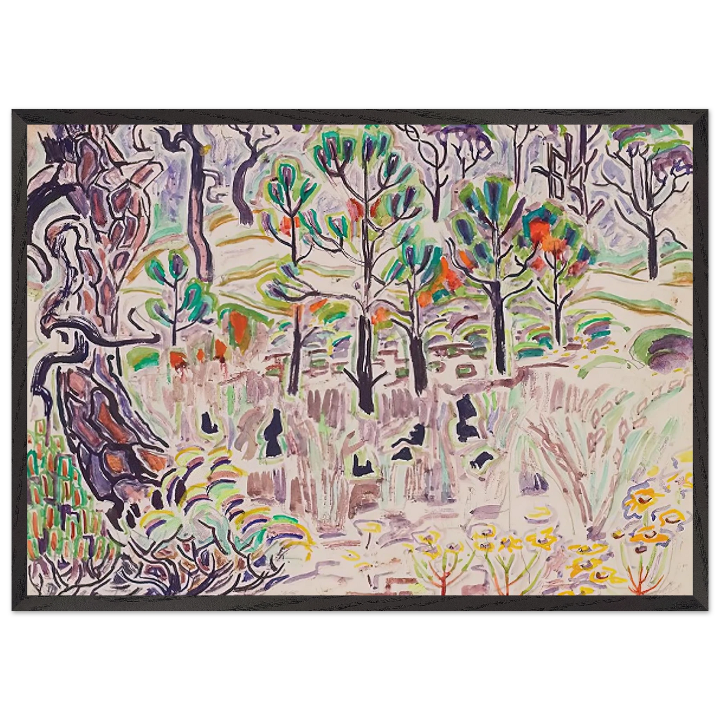 Walter Inglis Anderson - Walter Anderson Wall art - 20x25 cm / 8x10 Inches - Premium Wooden Framed Poster With Fine Art Paper - Wood frame