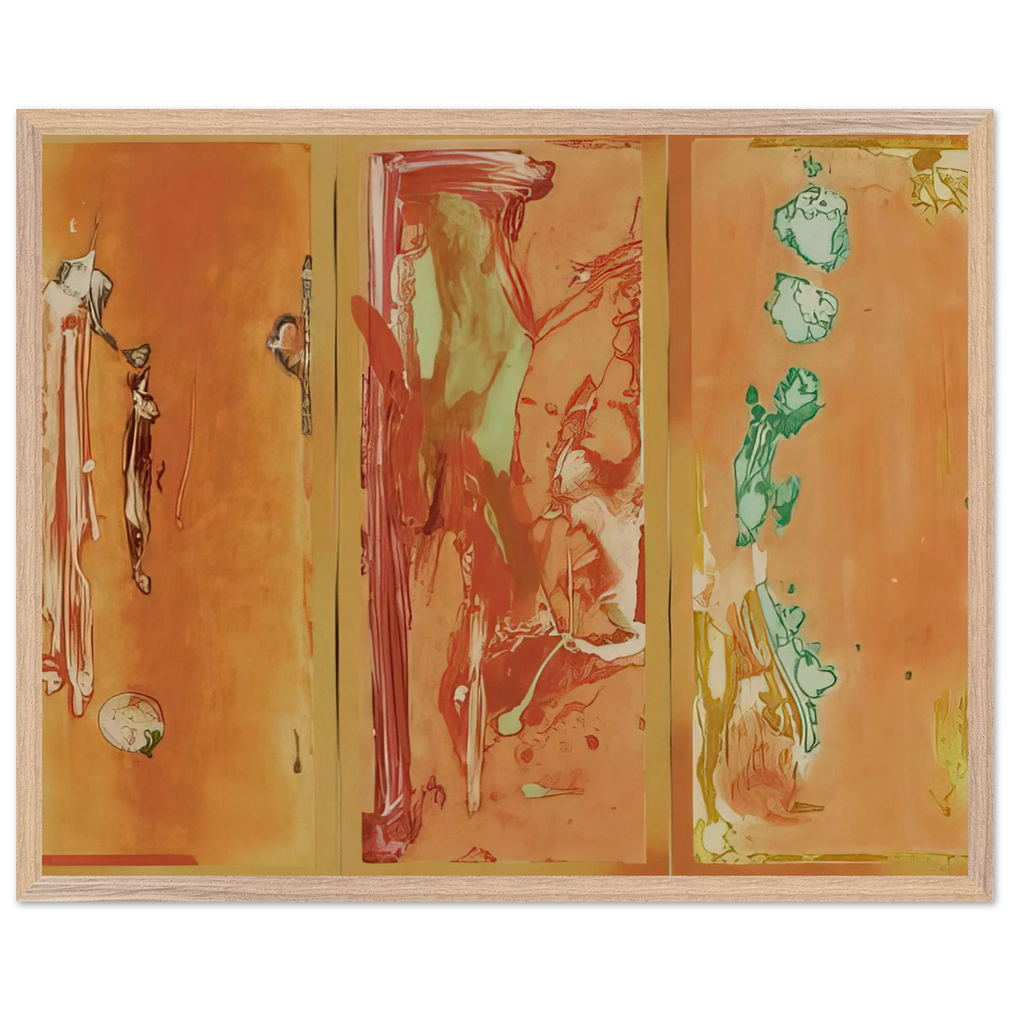 Helen Frankenthaler - Gateway - 1988 Wall art - 27x35 cm / 11x14 inches - Premium Wooden Framed Poster With Fine Art Paper - White frame