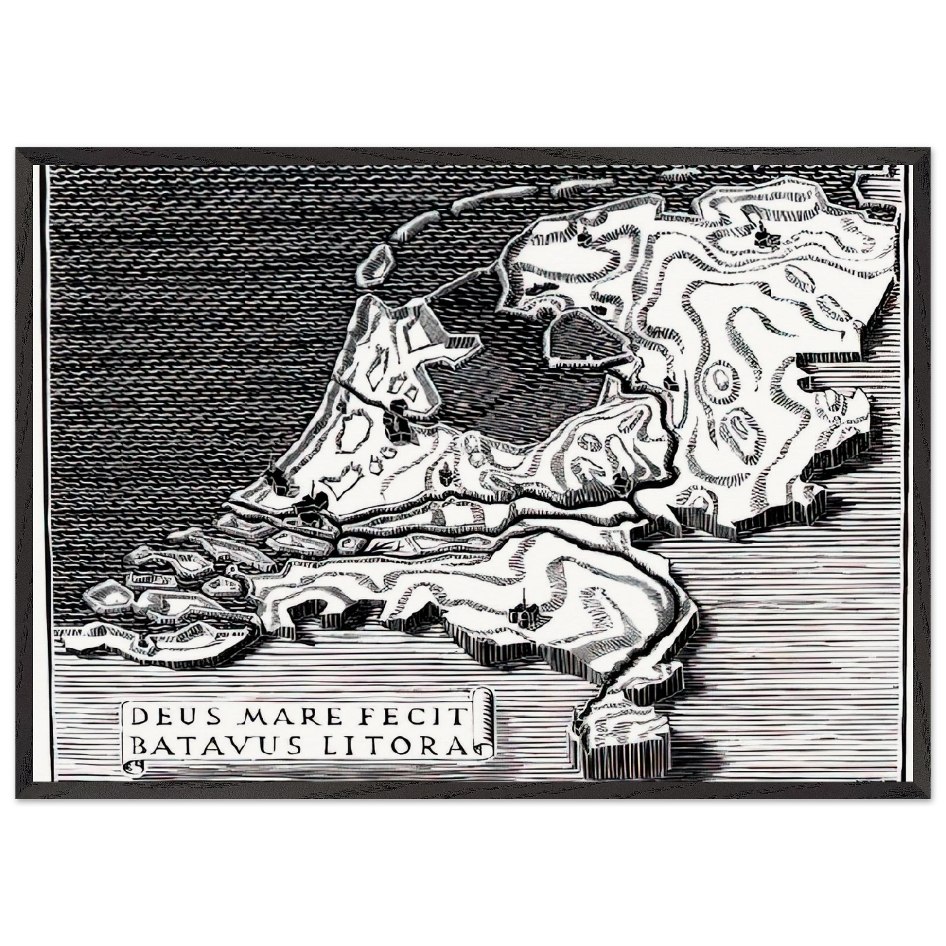 ESCHER 28 - MC Escher Framed Art Print – Black Wooden Frame - Default Title - -Framed Art Print