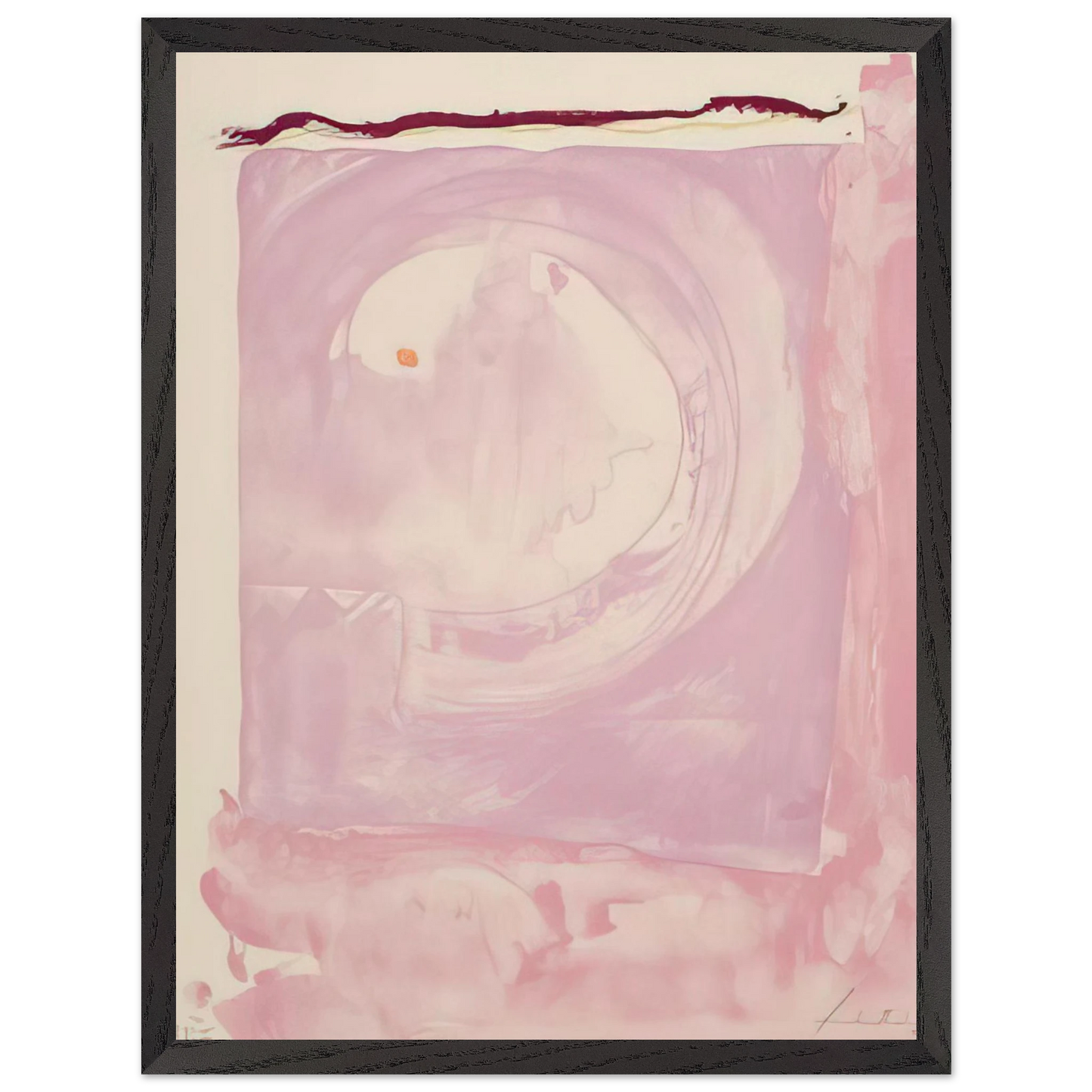 Helen Frankenthaler - Reflections IX - 1995 Wall art - 50x70 cm / 20x28 inches - Premium Wooden Framed Poster With Fine Art Paper - White frame