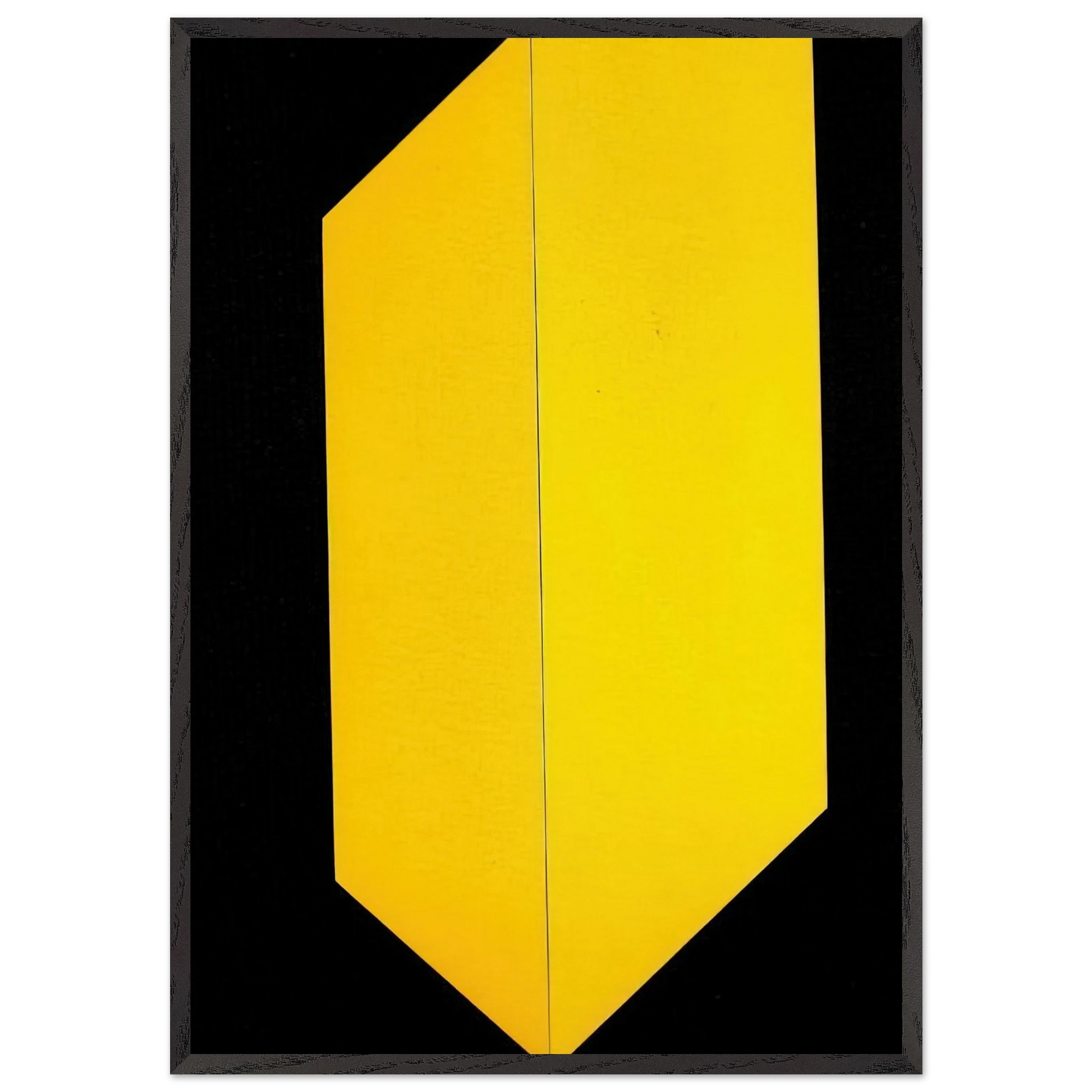 Black and Yellow - 2009 - Carmen Herrera Framed Art Print – Black Wooden Frame - Default Title - -Framed Art Print