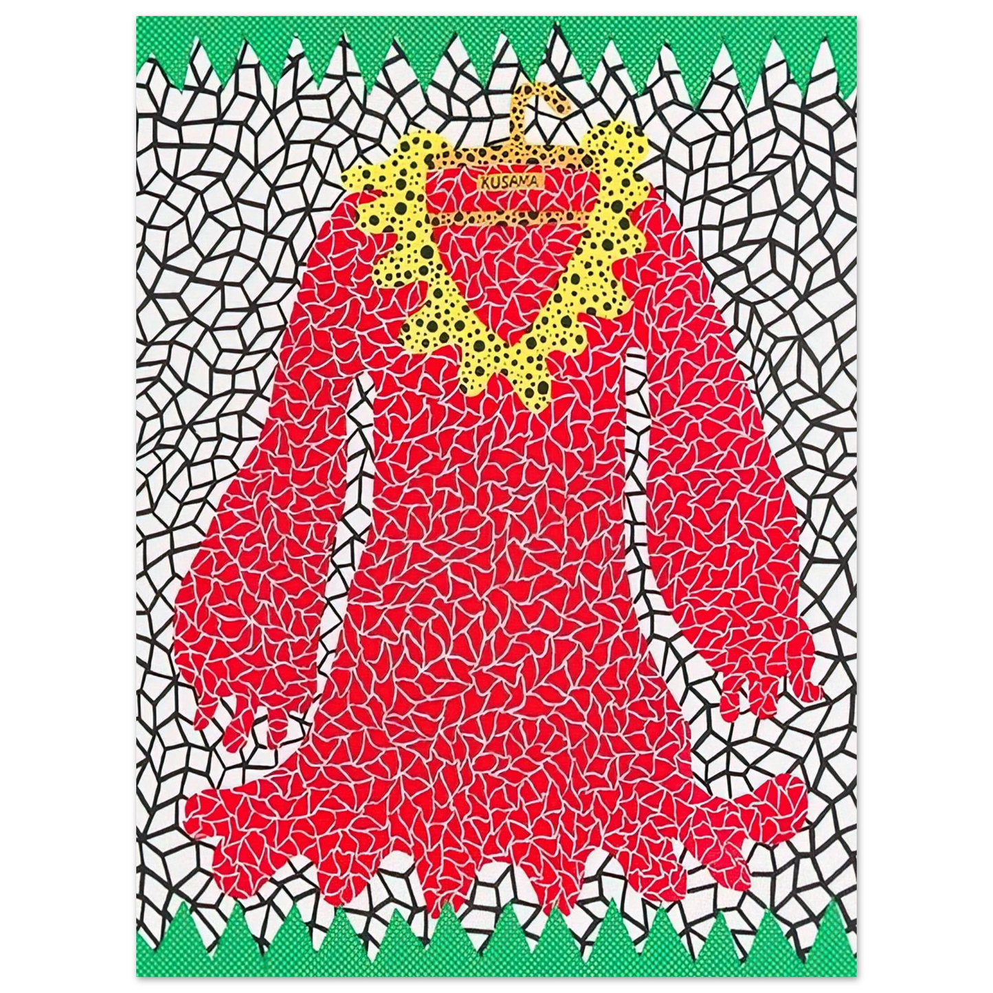 Yayoi Kusama - DRESS 1982 Fine Art Poster - 13x18 cm / 5x7 inches