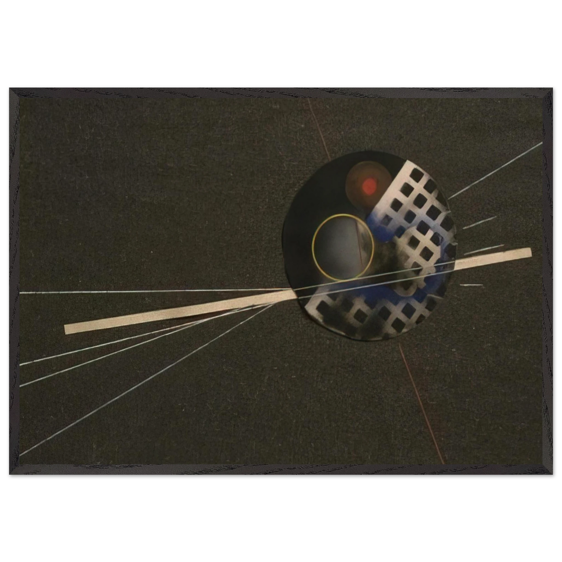 Emery Paper collage - Laszlo Moholy-Nagy Framed Art Print – Black Wooden Frame - Default Title - -Framed Art Print