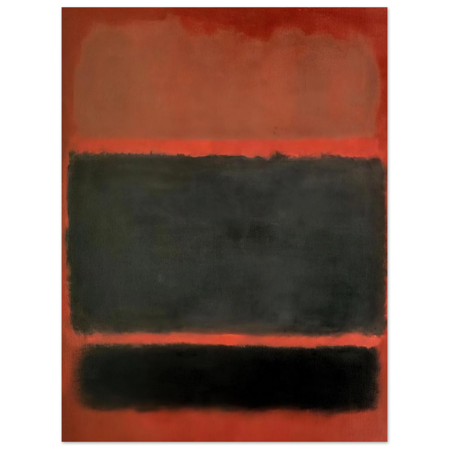 Mark Rothko - No.20 - 1957 Wall Art - 30x40 cm / 12x16 inches - Premium Wooden Framed Poster With Fine Art Paper - White frame