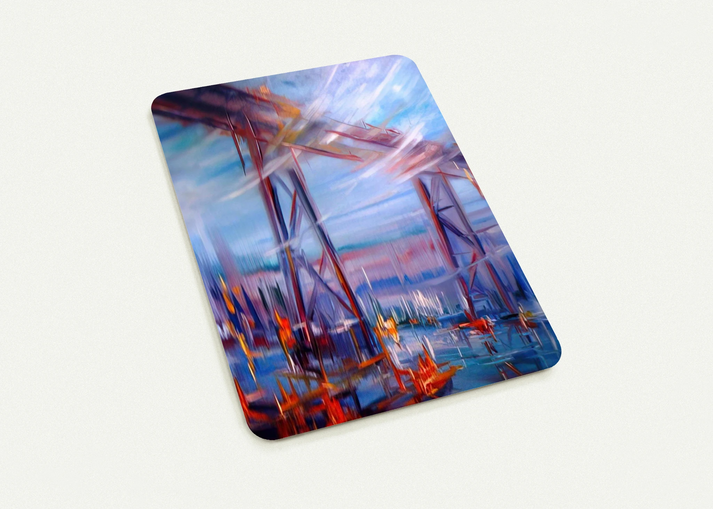 Bridge over Utopia By Konrad Zuse Pack of 10 Post Cards | Konrad Zuse Post Cards | A6 (10.5 x 14.8 cm) - 4.1 x 5.8 inches
