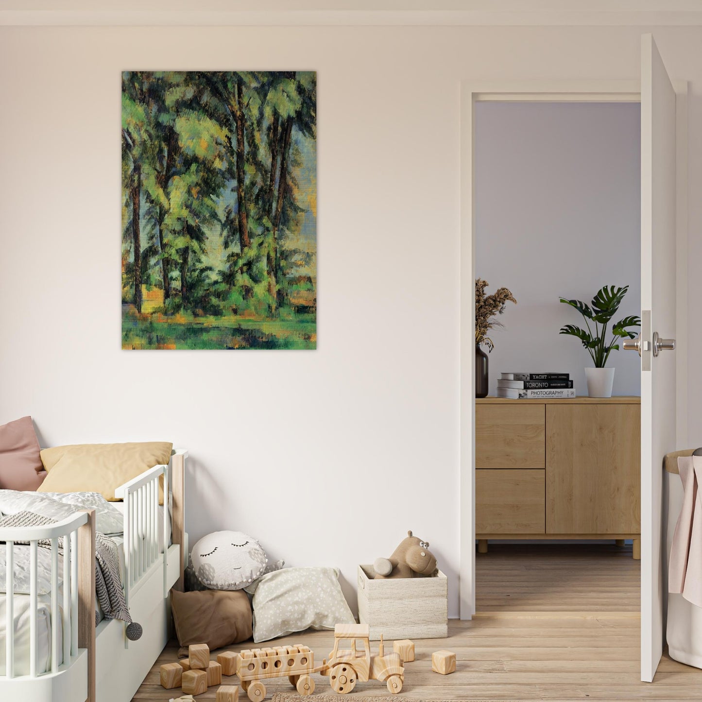 Large Trees at Jas de Bouffan - Paul Cézanne Brushed Aluminum Print - 70x100 cm / 28x40 inches | Paul Cézanne Aluminum Print | Paul Cézanne Prints