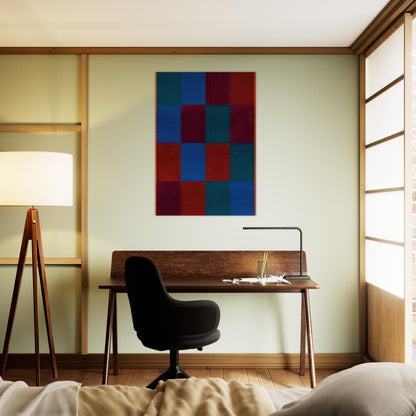 Four Equal Groups of Four - 1970 - Max Bill Brushed Aluminum Print - 70x100 cm / 28x40 inches | Max Bill Aluminum Print | Max Bill Prints