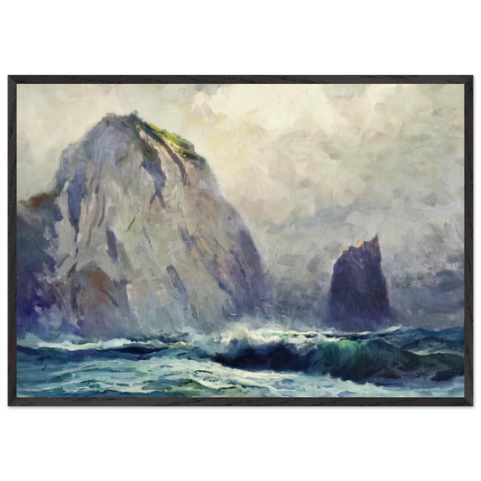 Cape St Elias - 1928 - Sydney Laurence Framed Art Print – Black Wooden Frame - Default Title - -Framed Art Print