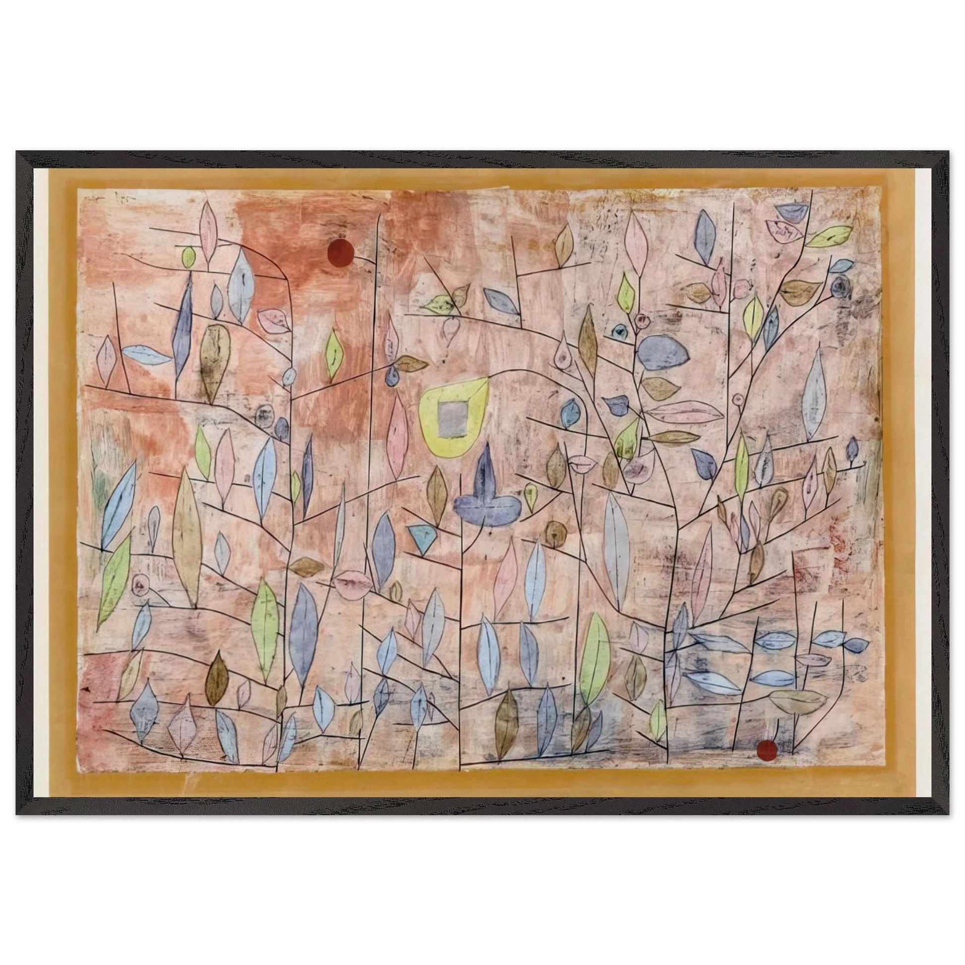 SPARSE FOLIAGE 1934 - Paul Klee Framed Art Print – Black Wooden Frame - Default Title - -Framed Art Print