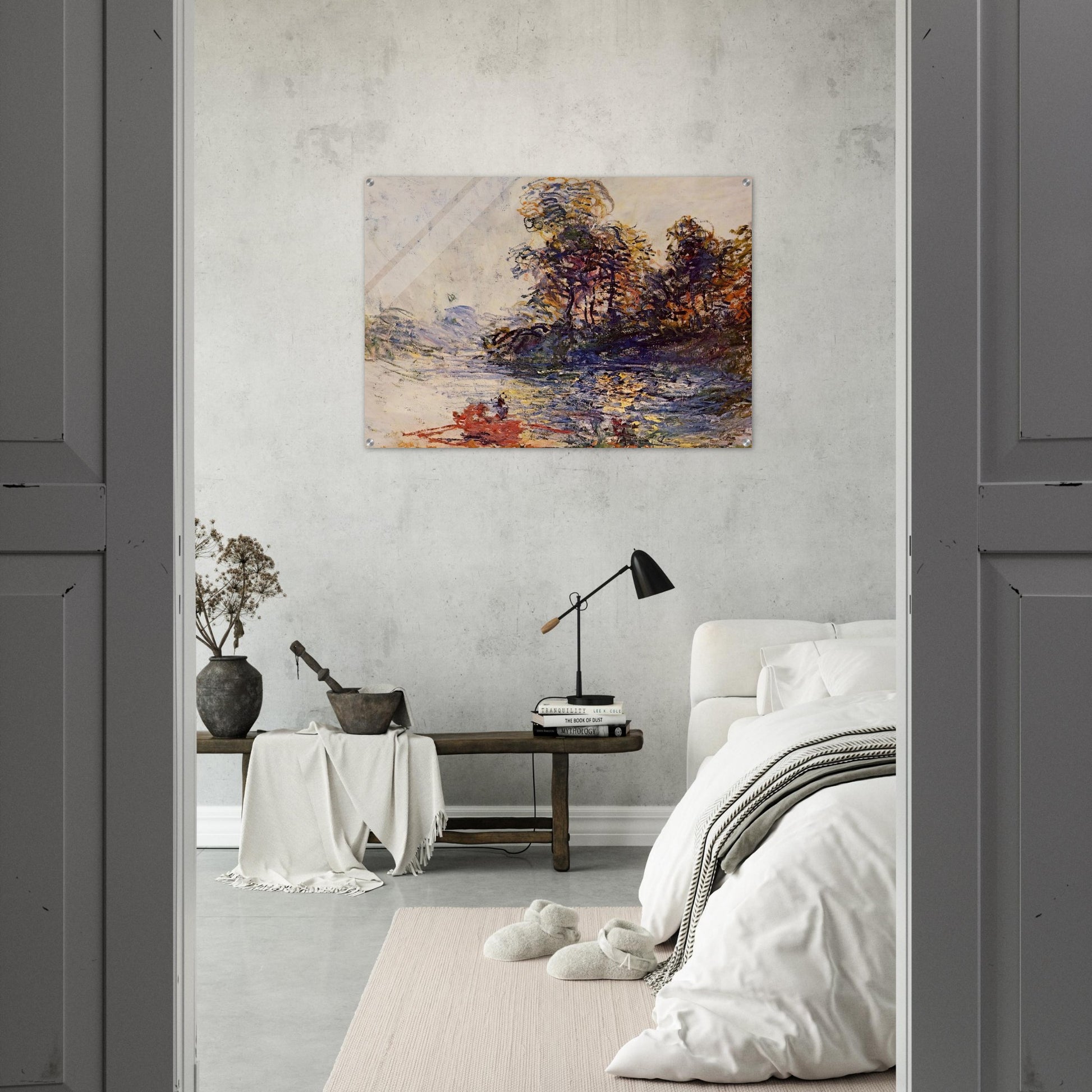 The River - claude monet Acrylic Print - 70x100 cm / 28x40″ inches