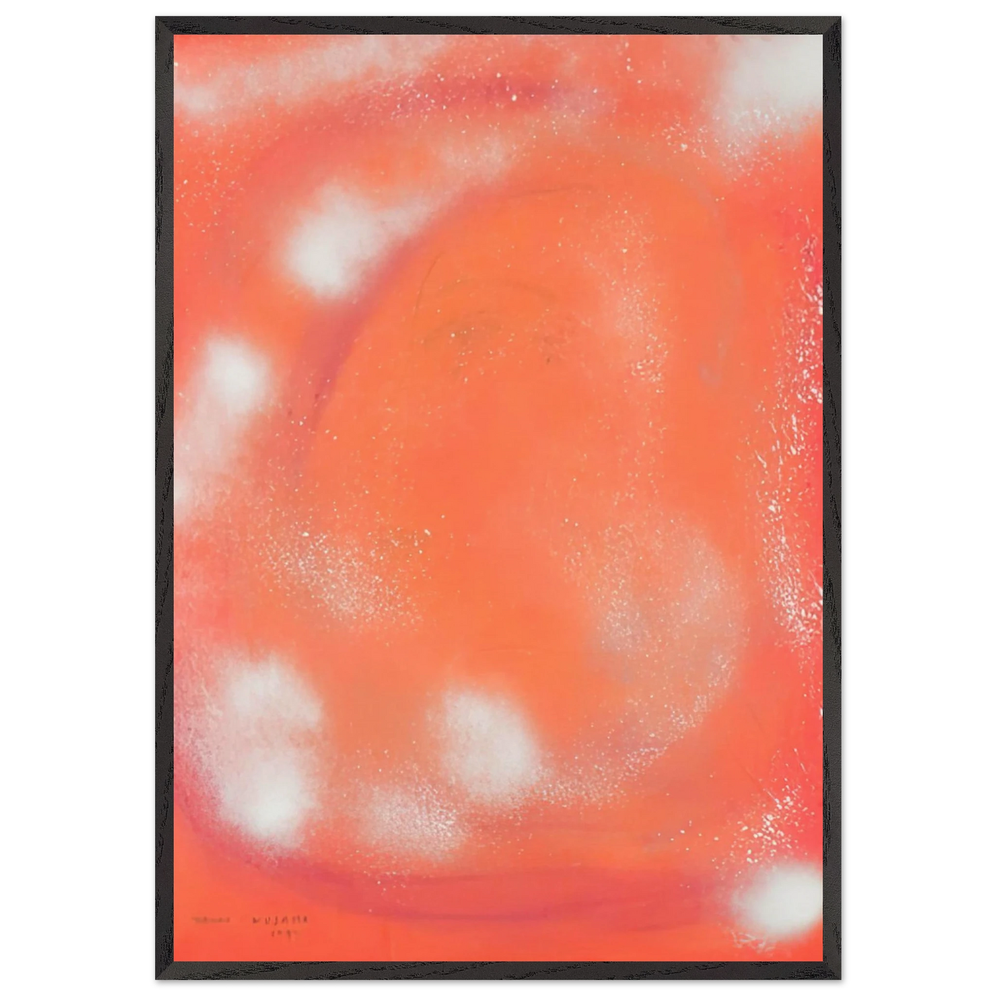 WOMAN IN THE WIND 1977 - Yayoi Kusama Framed Art Print – Black Wooden Frame - Default Title - -Framed Art Print