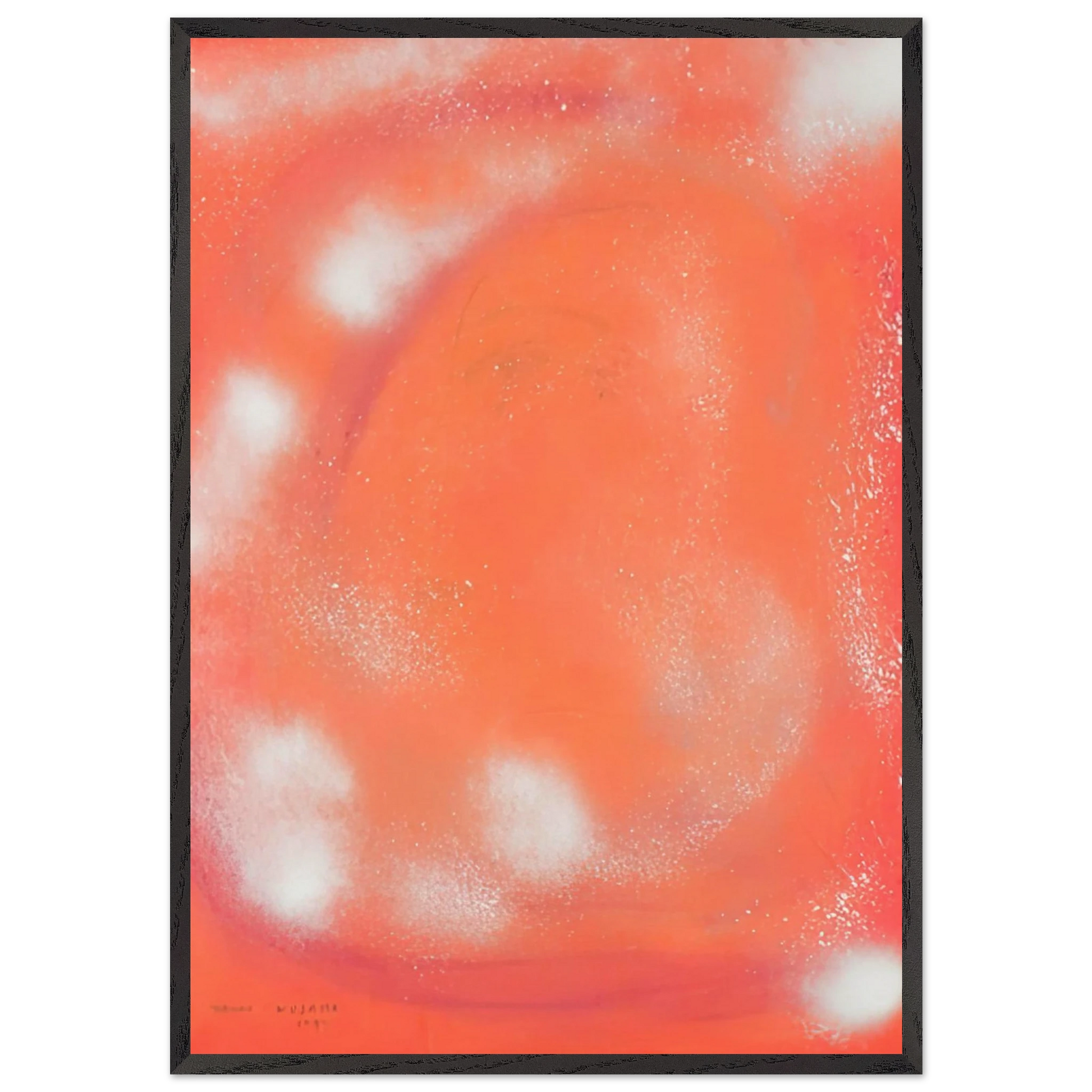 WOMAN IN THE WIND 1977 - Yayoi Kusama Framed Art Print – Black Wooden Frame - Default Title - -Framed Art Print