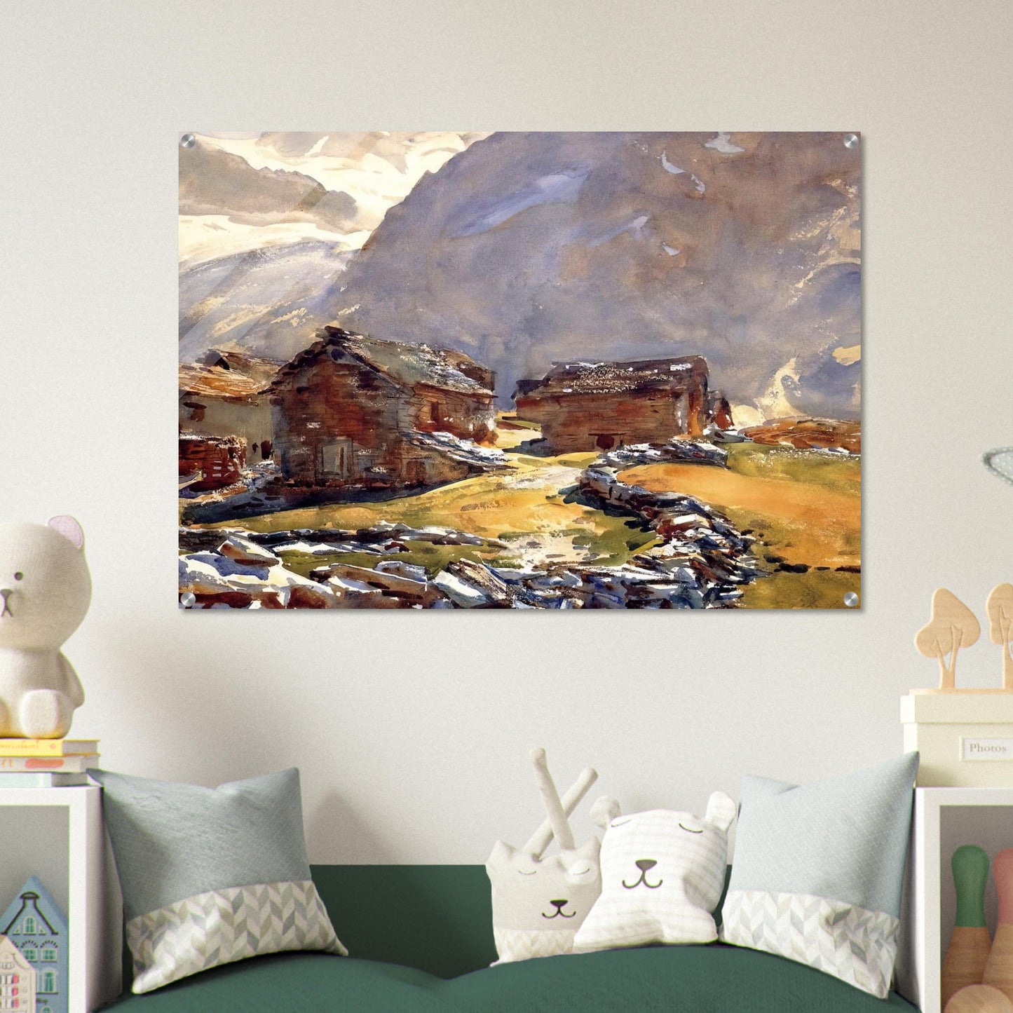 Simplon Pass Chalets - John Singer Sargent Acrylic Print - 70x100 cm / 28x40″ inches
