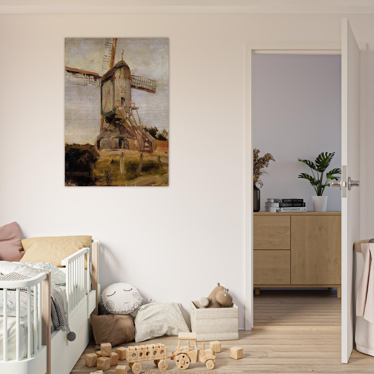 Mill of Heeswijk Sun - Piet Mondrian Brushed Aluminum Print - 70x100 cm / 28x40 inches | Piet Mondrian Aluminum Print | Piet Mondrian Prints