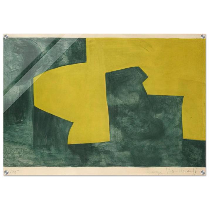 Composition verte et jaune - 1966 - Serge Poliakoff Acrylic Print - 70x100 cm / 28x40″ inches