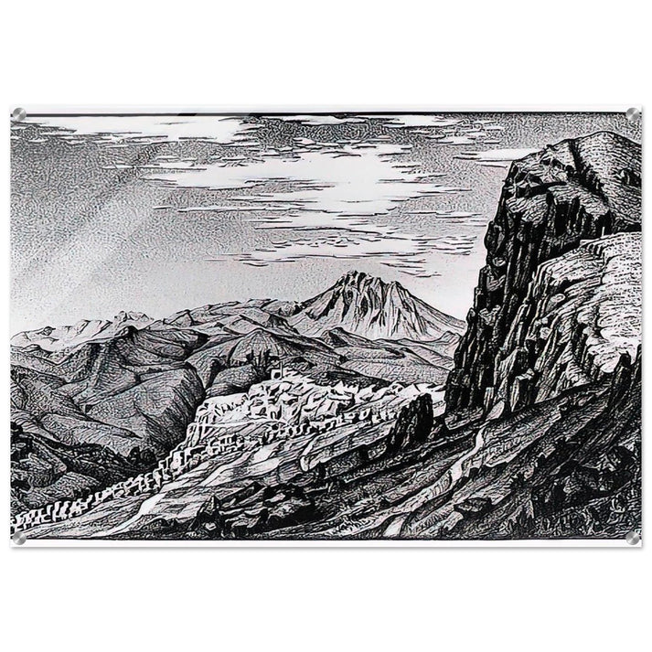 CALTAVUTURO IN THE MADONIE MOUNTAINS SICILY - MC Escher Acrylic Print - 70x100 cm / 28x40″ inches | Maurits Cornelis Escher Prints