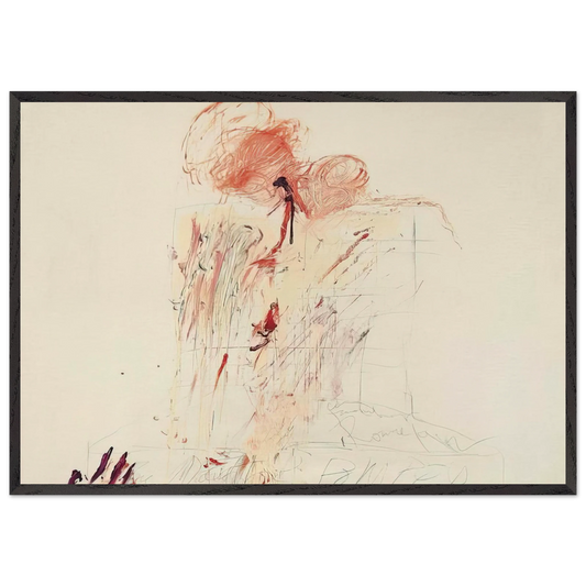 Death of Pompey  Rome  - Cy Twombly Framed Art Print – Black Wooden Frame - Default Title - -Framed Art Print