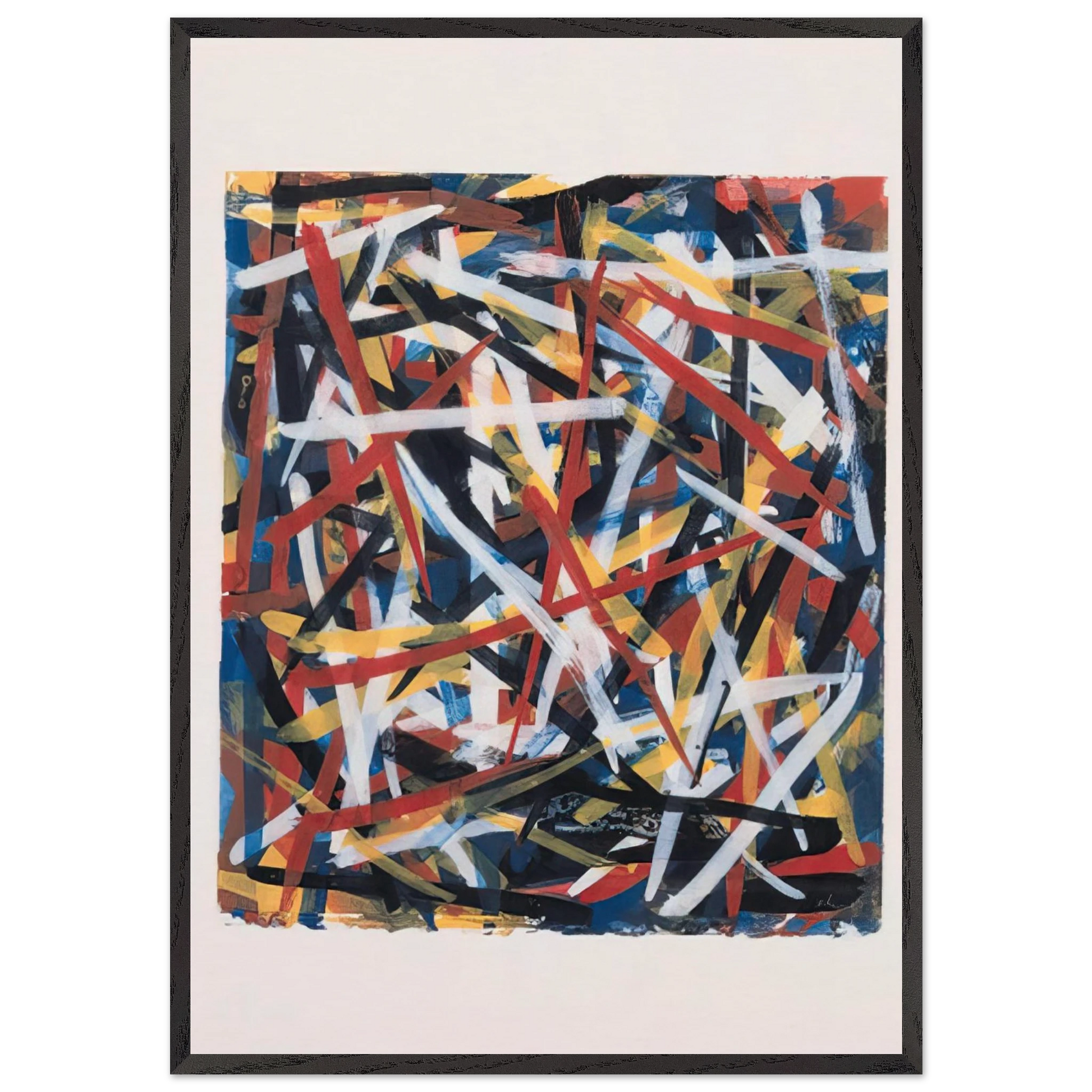 Brushstrokes - Sol LeWitt Framed Art Print – Black Wooden Frame - Default Title - -Framed Art Print