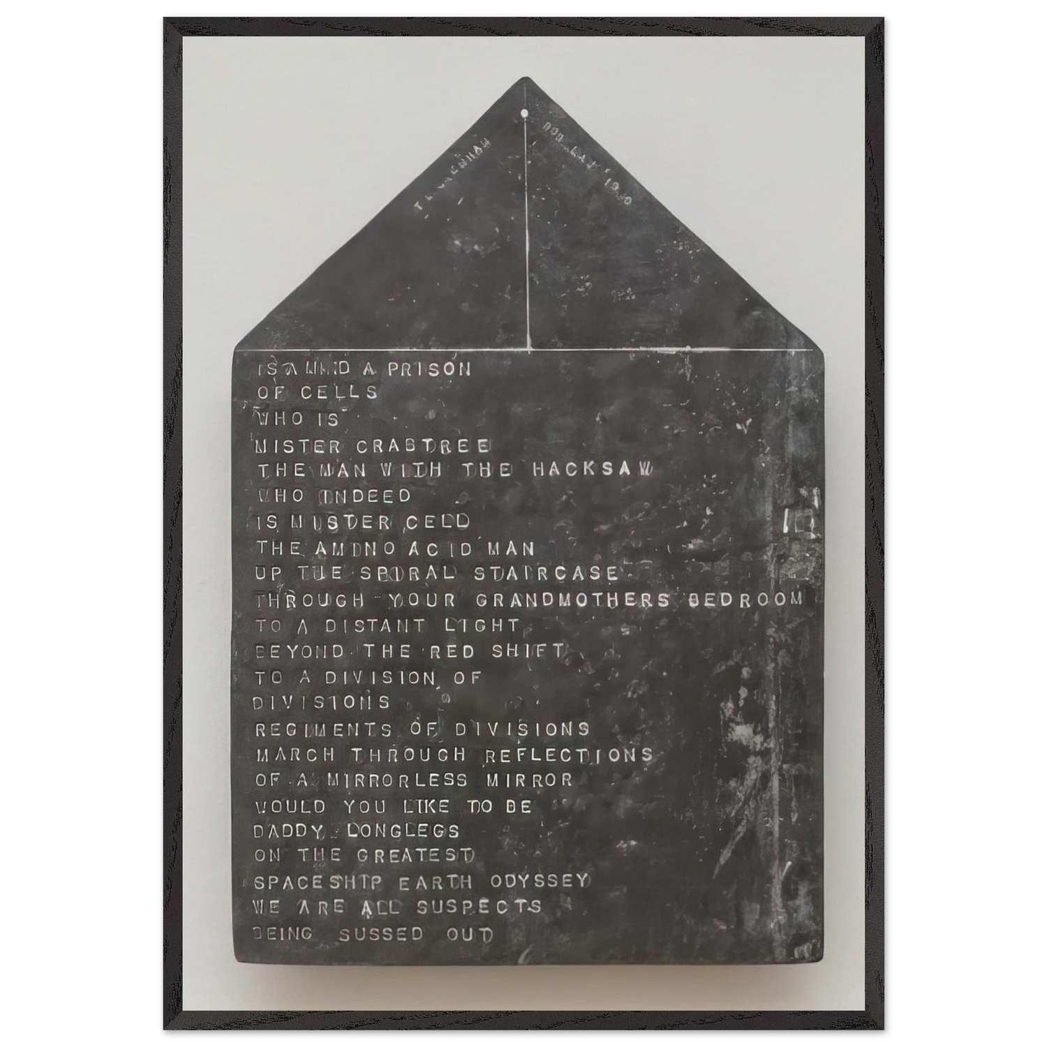 Is a Mind a Prison - 1970 - Bob Law Framed Art Print – Black Wooden Frame - Default Title - -Framed Art Print