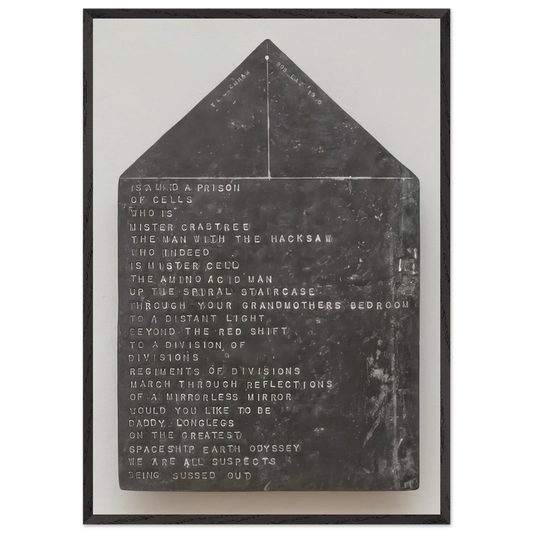 Is a Mind a Prison - 1970 - Bob Law Framed Art Print – Black Wooden Frame - Default Title - -Framed Art Print