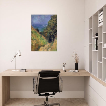 Path at Pourville 02 - claude monet Brushed Aluminum Print - 70x100 cm / 28x40 inches | claude monet Aluminum Print | claude monet Prints