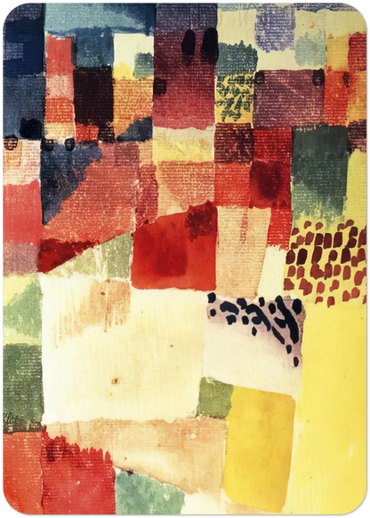 HAMMAMET By Paul Klee Pack of 10 Post Cards | Paul Klee Post Cards | A6 (10.5 x 14.8 cm) - 4.1 x 5.8 inches