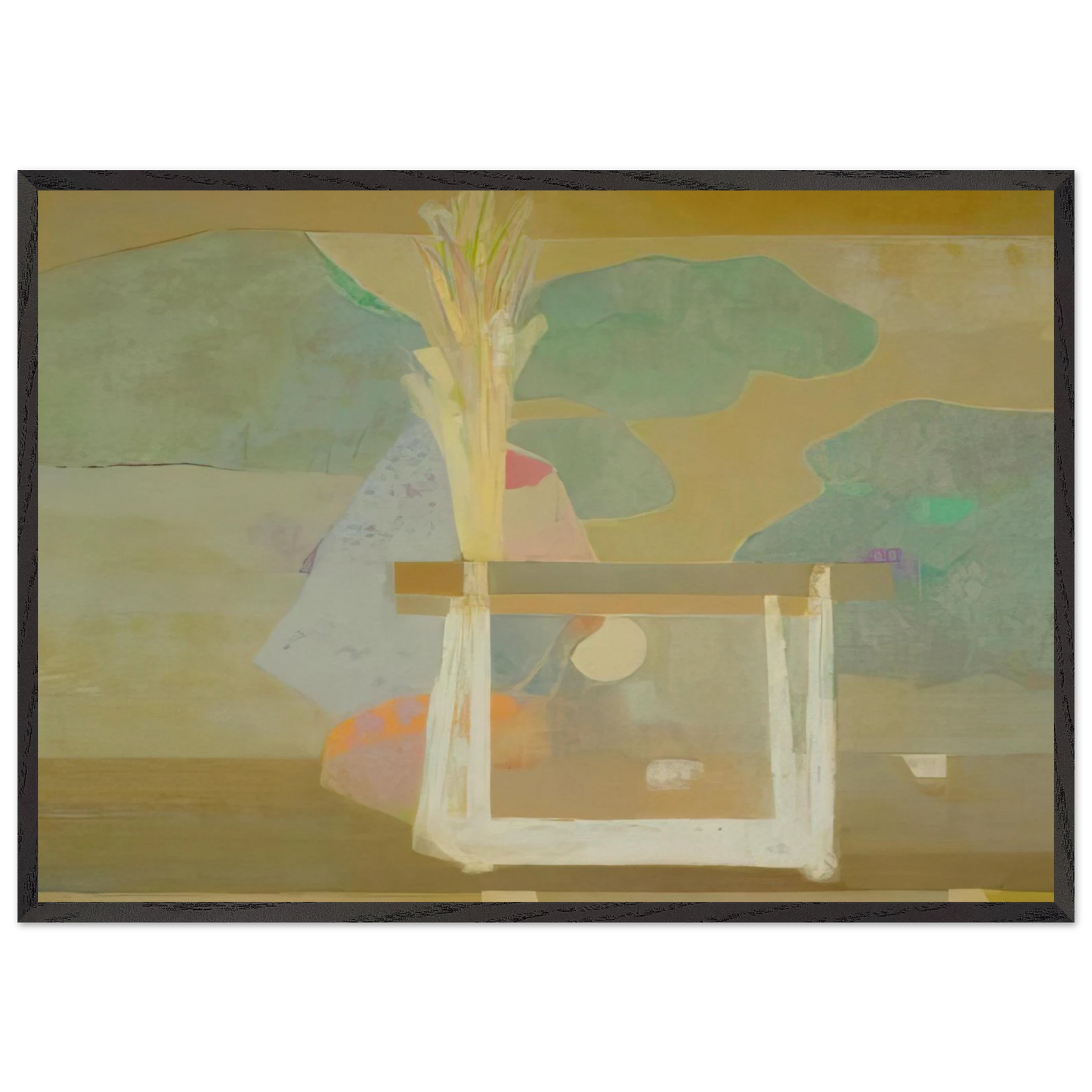 A Well - 1966 - Kenzo Okada Framed Art Print – Black Wooden Frame - Default Title - -Framed Art Print