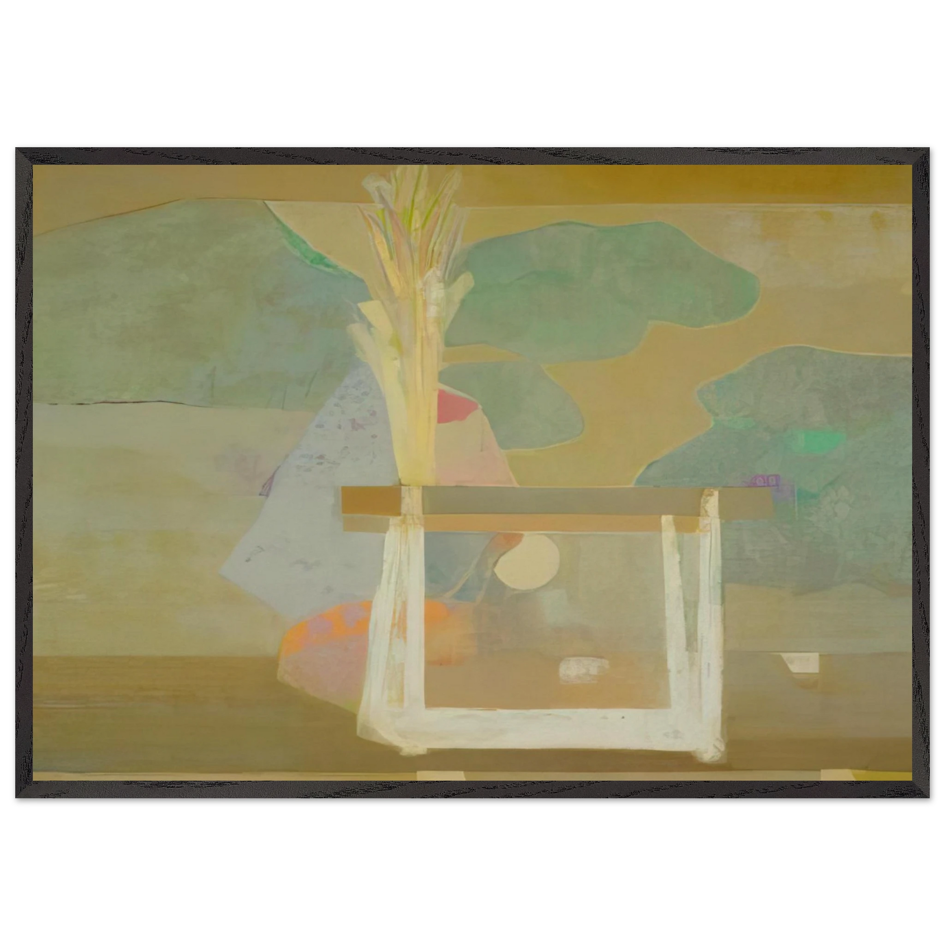 A Well - 1966 - Kenzo Okada Framed Art Print – Black Wooden Frame - Default Title - -Framed Art Print