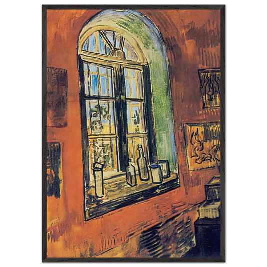 Window of Vincents Studio at the Asylum - Vincent van Gogh Framed Art Print – Black Wooden Frame - Default Title - -Framed Art Print