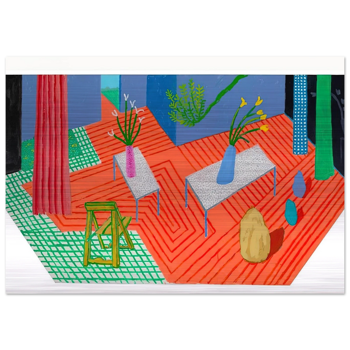 David Hockney - David Hockney Brushed Aluminum Print - 70x100 cm / 28x40 inches | David Hockney Aluminum Print | David Hockney Prints