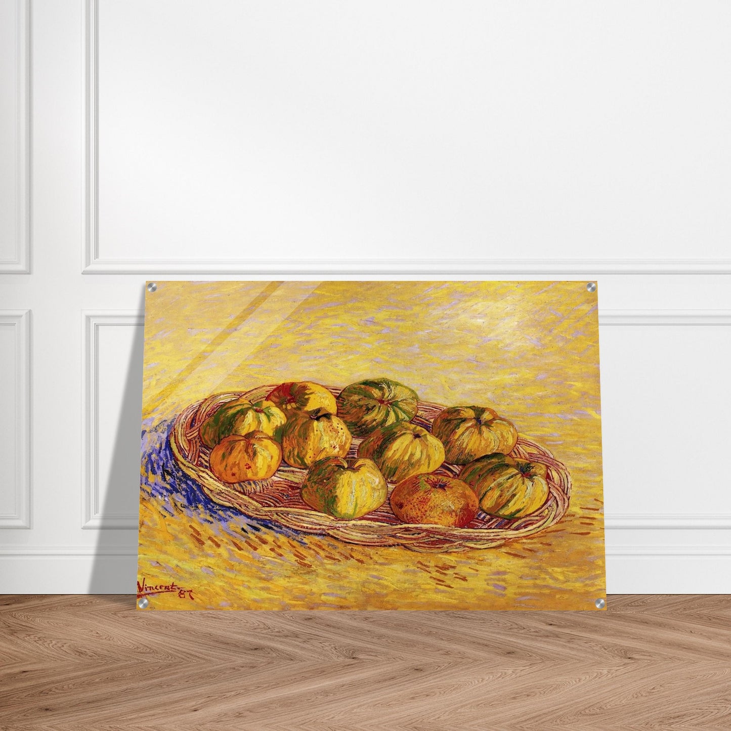 Still Life with Basket of Apples - Vincent van Gogh Acrylic Print - 70x100 cm / 28x40″ inches | Vincent van Gogh Wall Art | Vincent van Gogh Prints