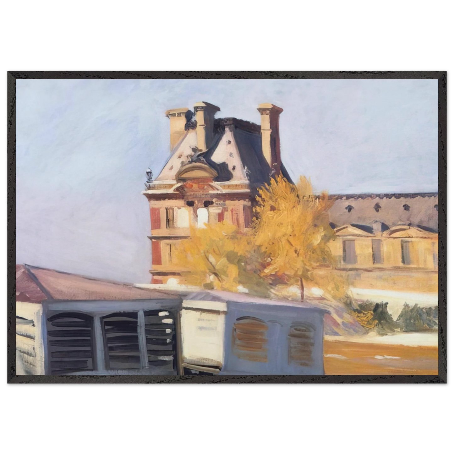 Le Pavillon de Flore - Edward Hopper Framed Art Print – Black Wooden Frame - Default Title - -Framed Art Print