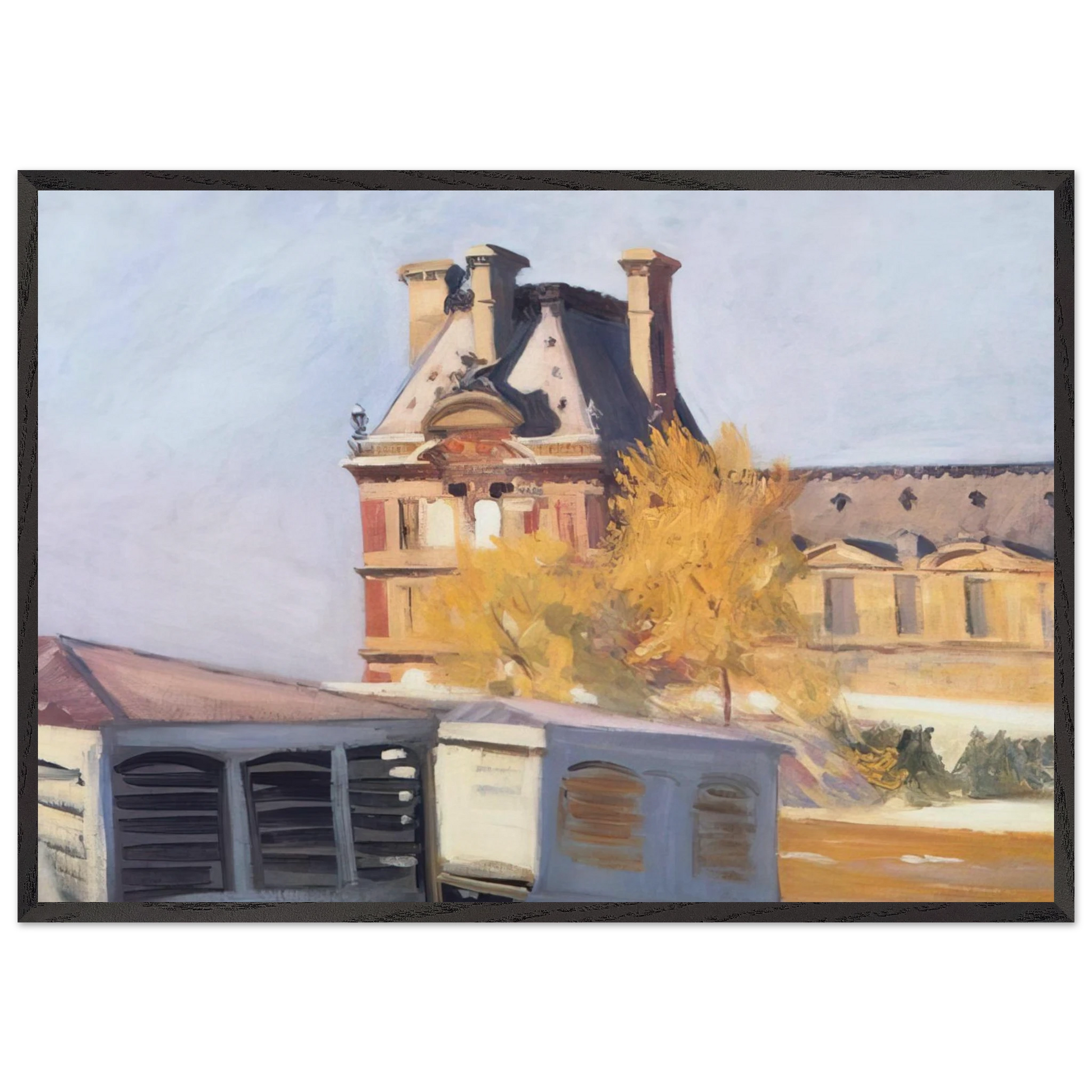 Le Pavillon de Flore - Edward Hopper Framed Art Print – Black Wooden Frame - Default Title - -Framed Art Print