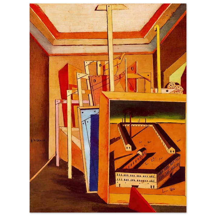 Giorgio de Chirico - METAPHYSICAL INTERIOR OF STUDIO 1948  75x100 cm / 30x40inches Fine Art Poster