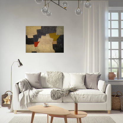 Composition - 1952 - Serge Poliakoff Brushed Aluminum Print - 70x100 cm / 28x40 inches | Serge Poliakoff Aluminum Print | Serge Poliakoff Prints