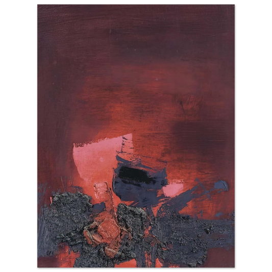 Luis Feito - SIN T TULO ABSTRACCI N EN ROSO Y NEGRO Fine Art Poster - Default Title