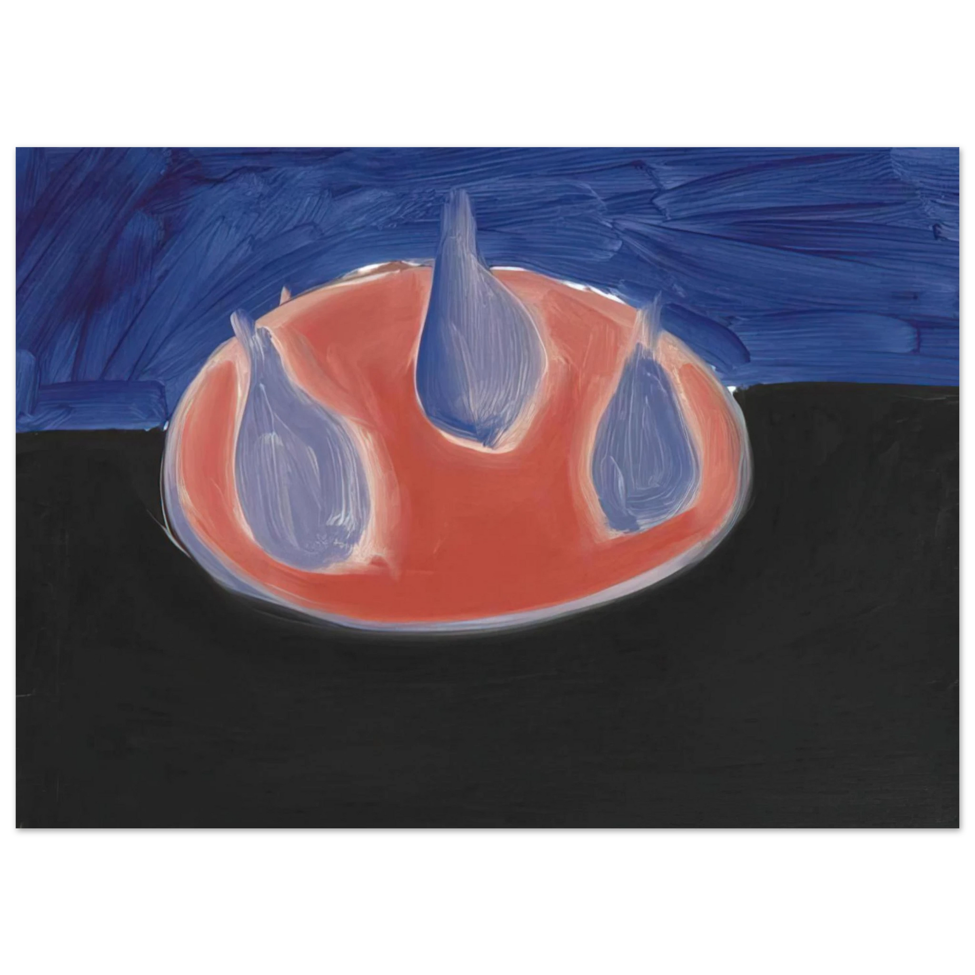 Nicolas de Stael - Poires sur une assiette rose - 1954 Fine Art Poster - 40x60 cm / 16x24 inches