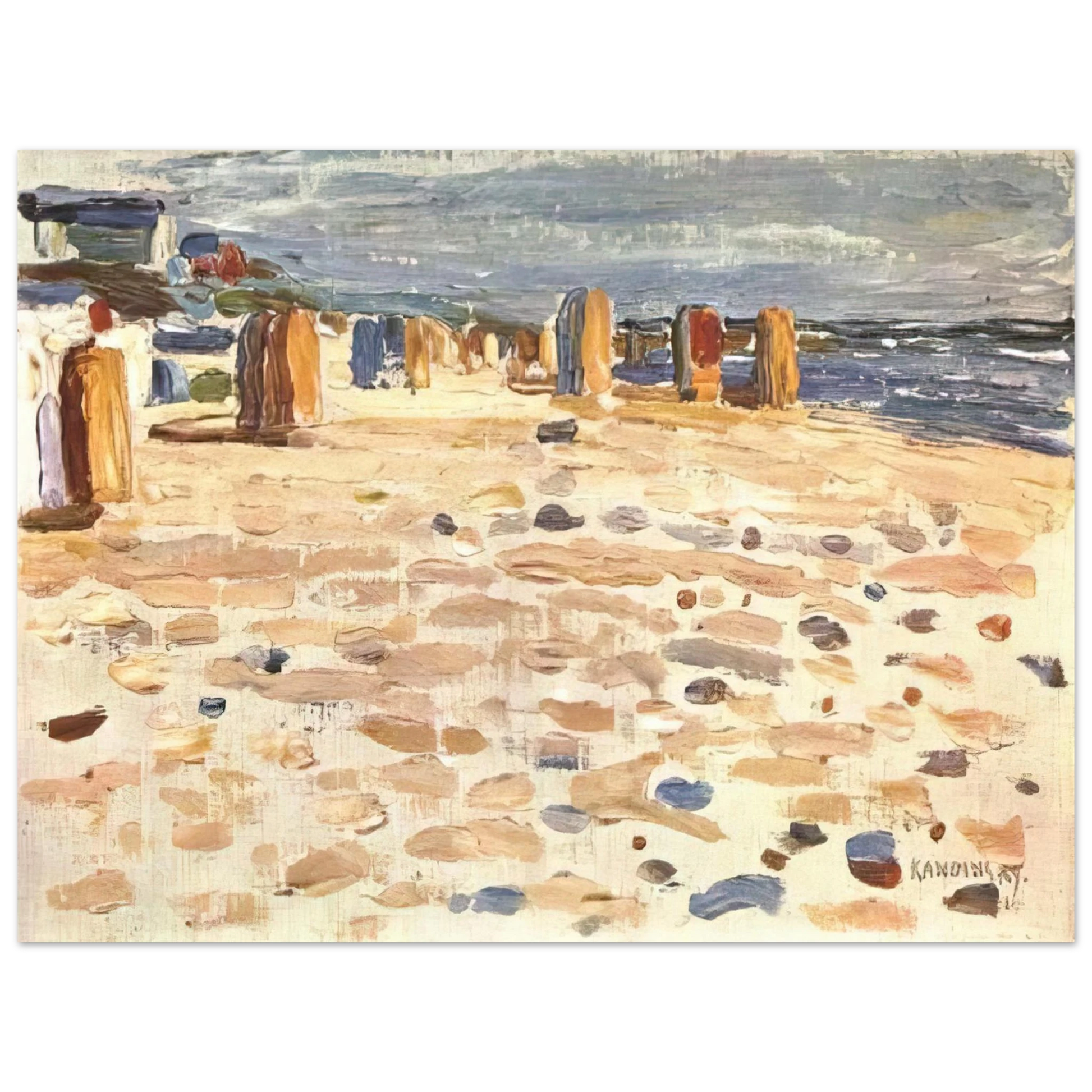 Wassily Kandinsky - BEACH BASKETS IN HOLLAND 1904 Fine Art Poster - Default Title
